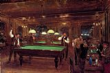 Jean Beraud Le Billard painting